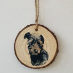 Beddy-Whippet/Lurcher hanging Wood Slice