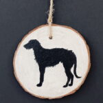 Irish Wolfhound hanging Wood Slice
