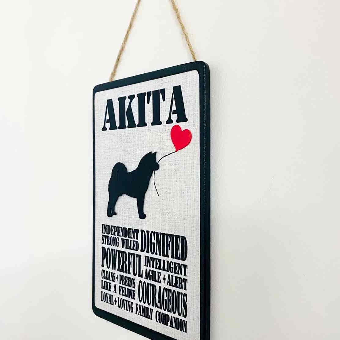 Akita Typography Plaque - Image 3