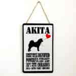 Akita Typography Plaque