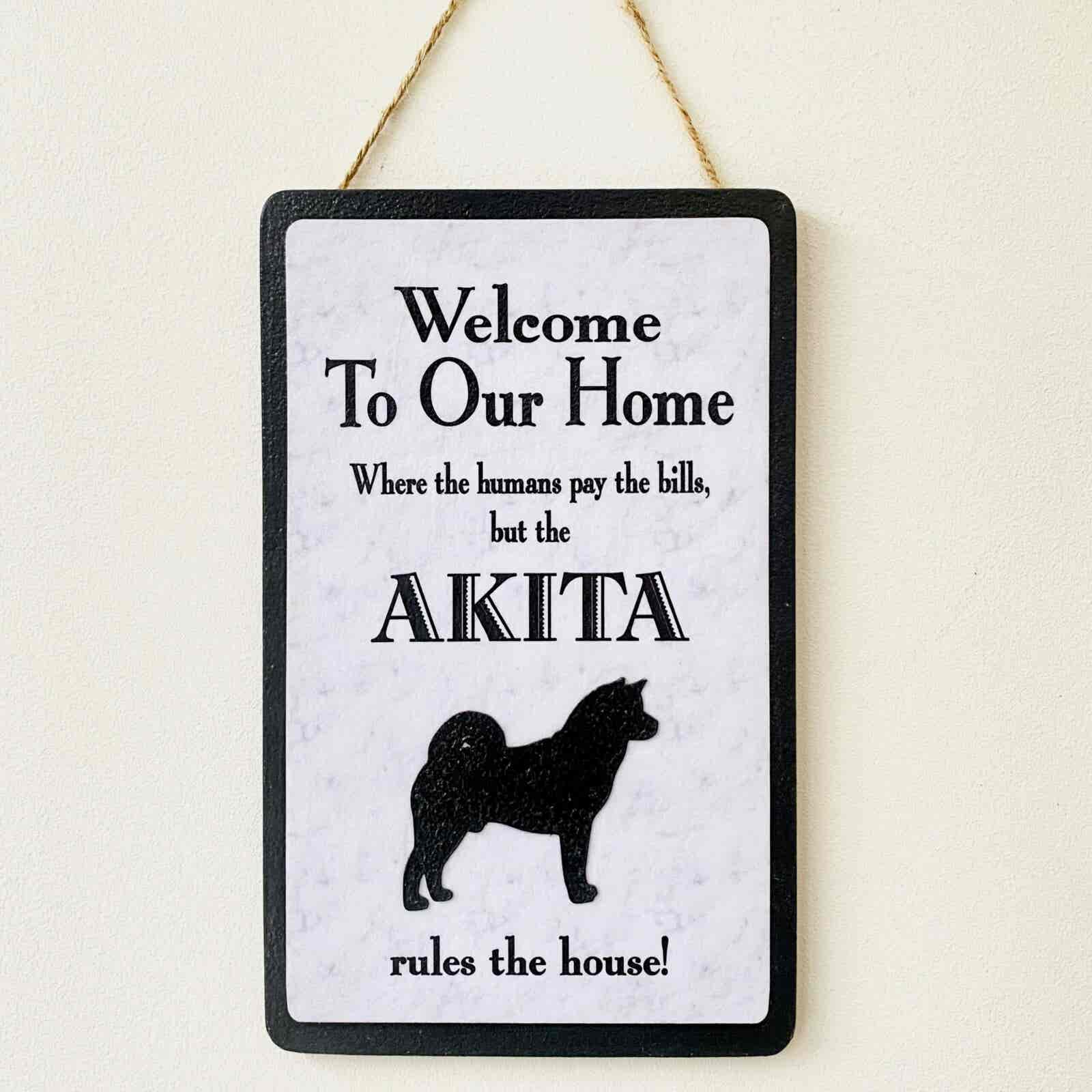 Akita Welcome Plaque