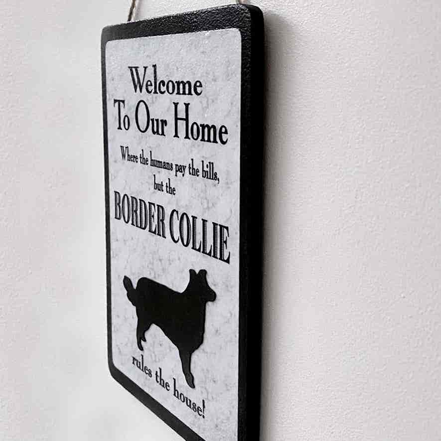 Border Collie Welcome Plaque - Image 3
