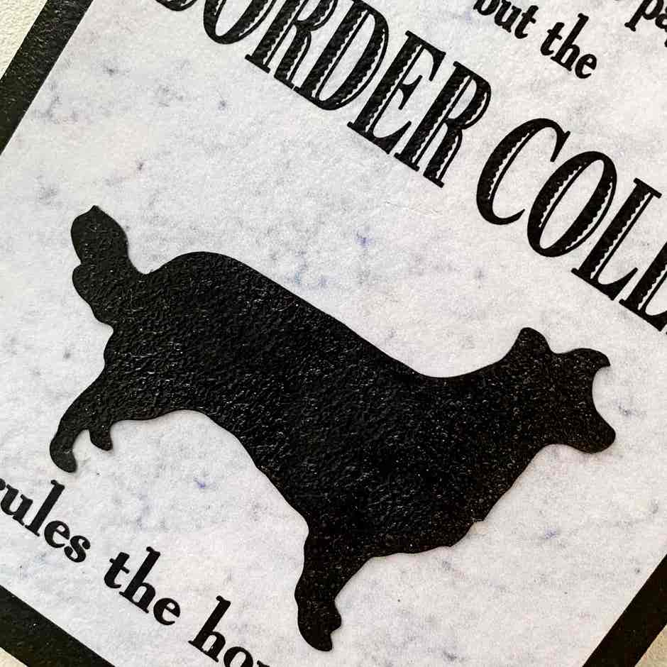 Border Collie Welcome Plaque - Image 2