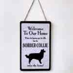 Border Collie Welcome Plaque