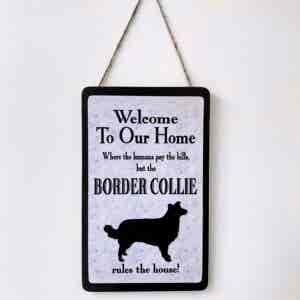 Border Collie Welcome Plaque
