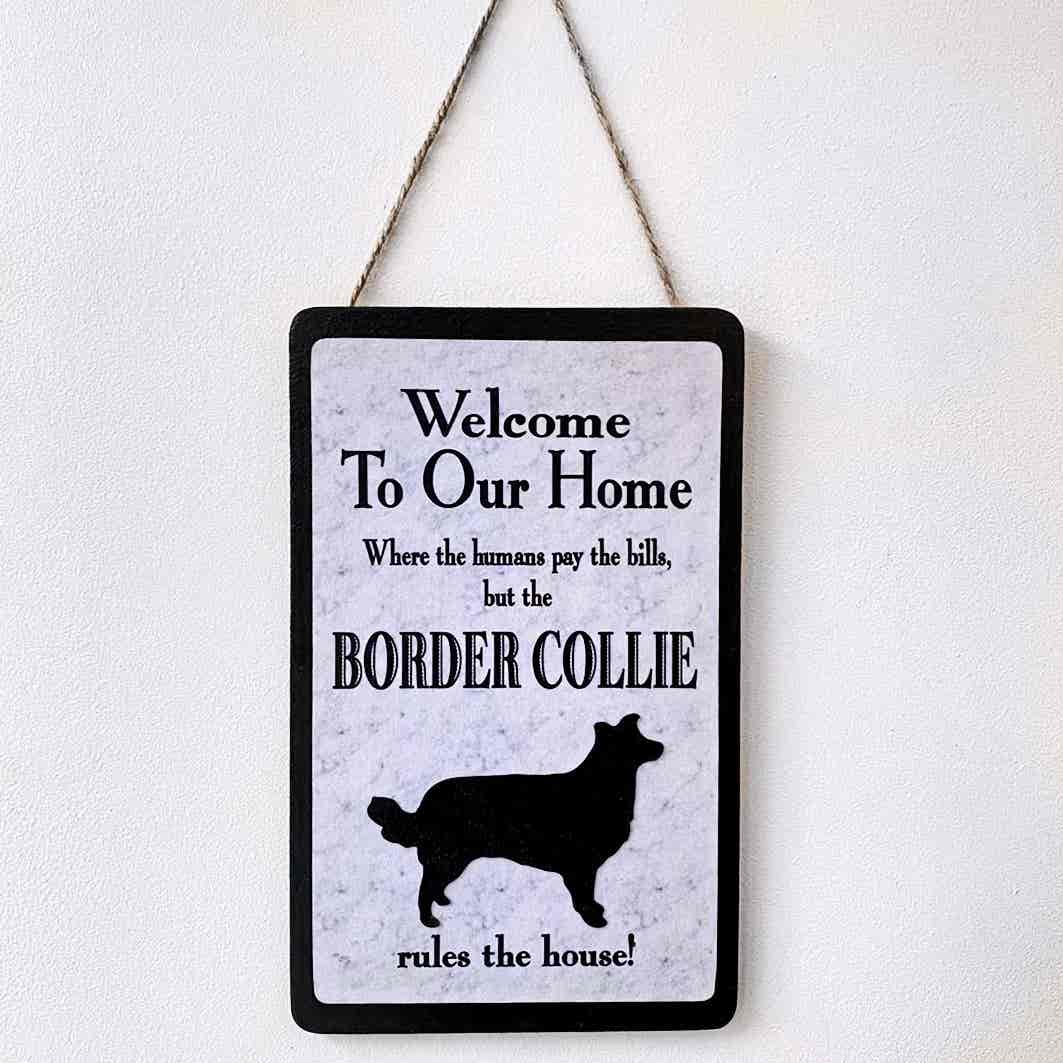 Border Collie Welcome Plaque