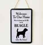 Beagle Welcome Plaque