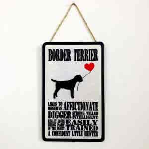 Border Terrier Typography Plaque