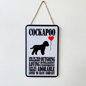 Cockapoo Typography Plaque