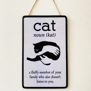 Cat (noun) Typography Plaque 2