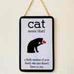 Cat (noun) Typography Plaque 1