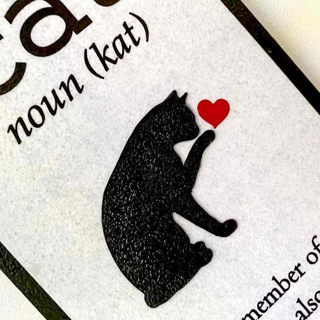 Cat (noun) Typography Plaque 1 - Image 2