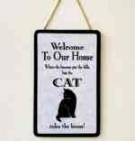 Cat Welcome Plaque