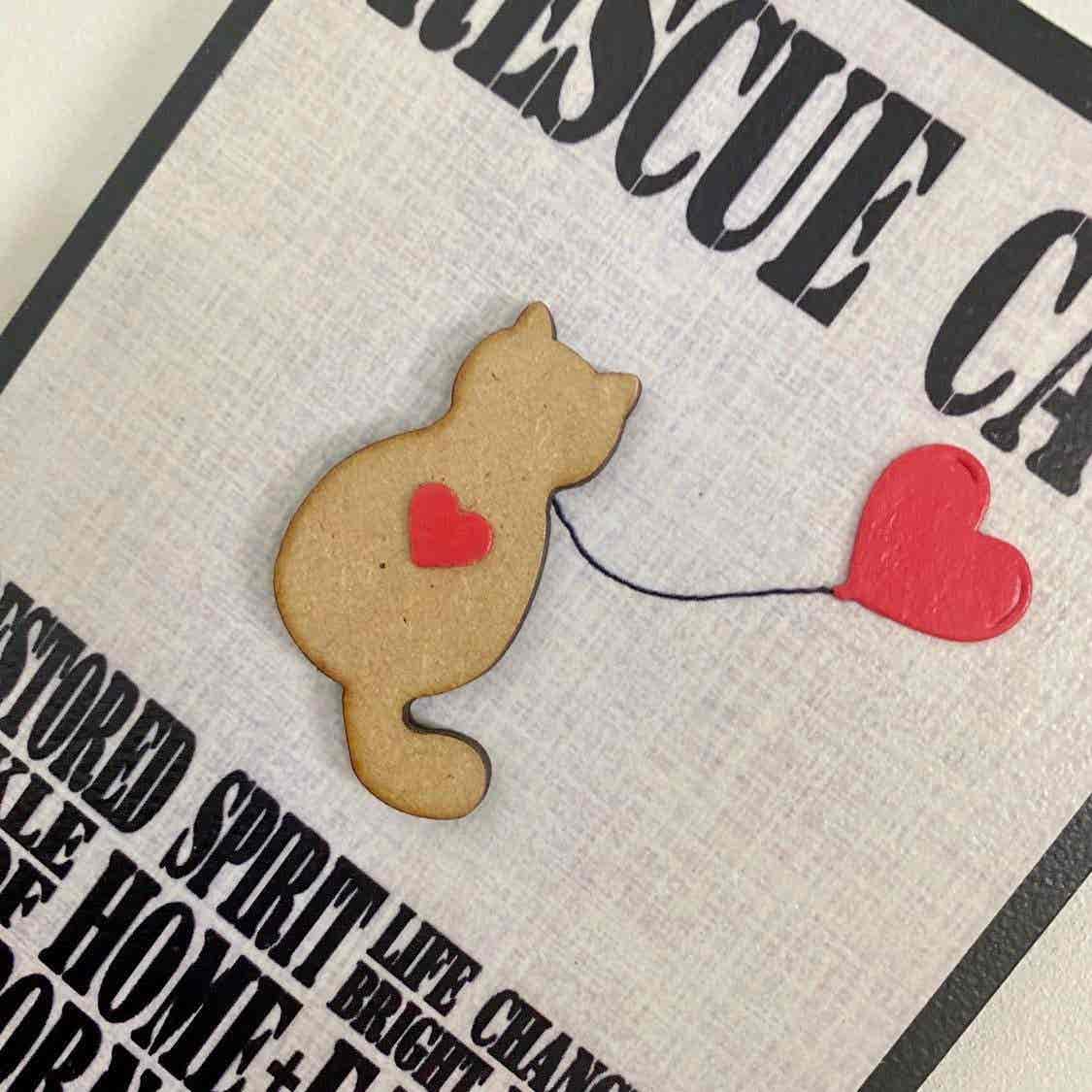 Rescue Cat Typography Plaque - Image 2
