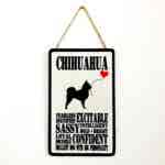 Chihuahua (smooth hair) Typography Plaque