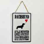 Dachshund (short hair) Typography Plaque