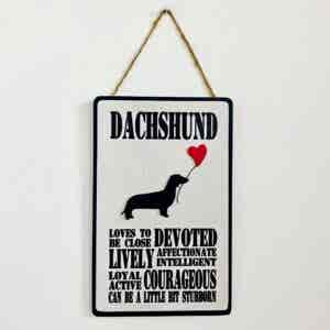 Dachshund (short hair) Typography Plaque