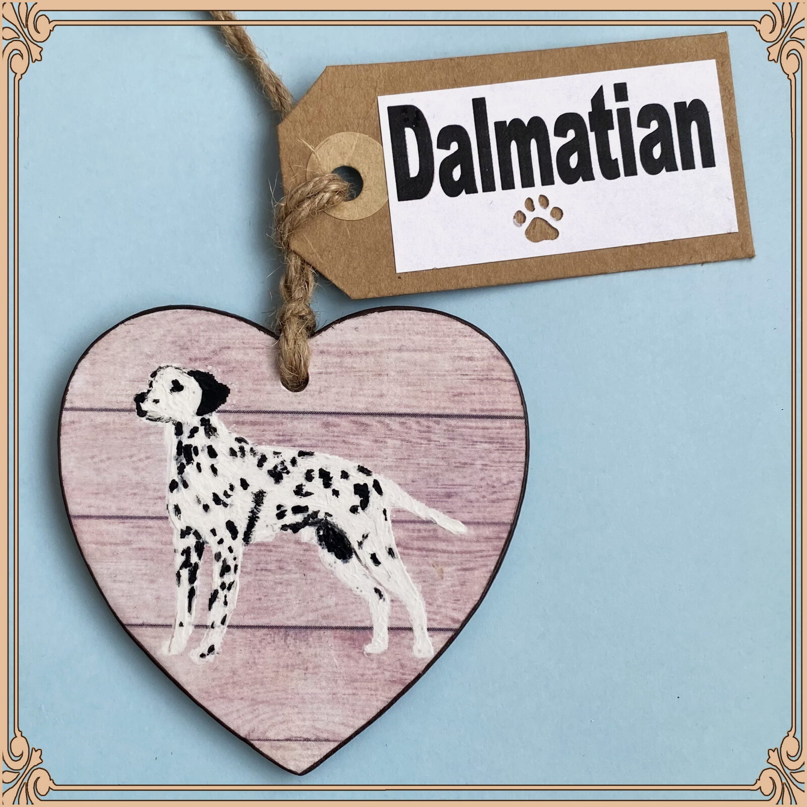 Dalmatian Heart (with tag) Plaque