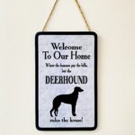 Deerhound Welcome Plaque