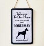 Doberman Welcome Plaque
