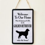 Golden Retriever Welcome Plaque