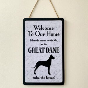 Great Dane Welcome Plaque