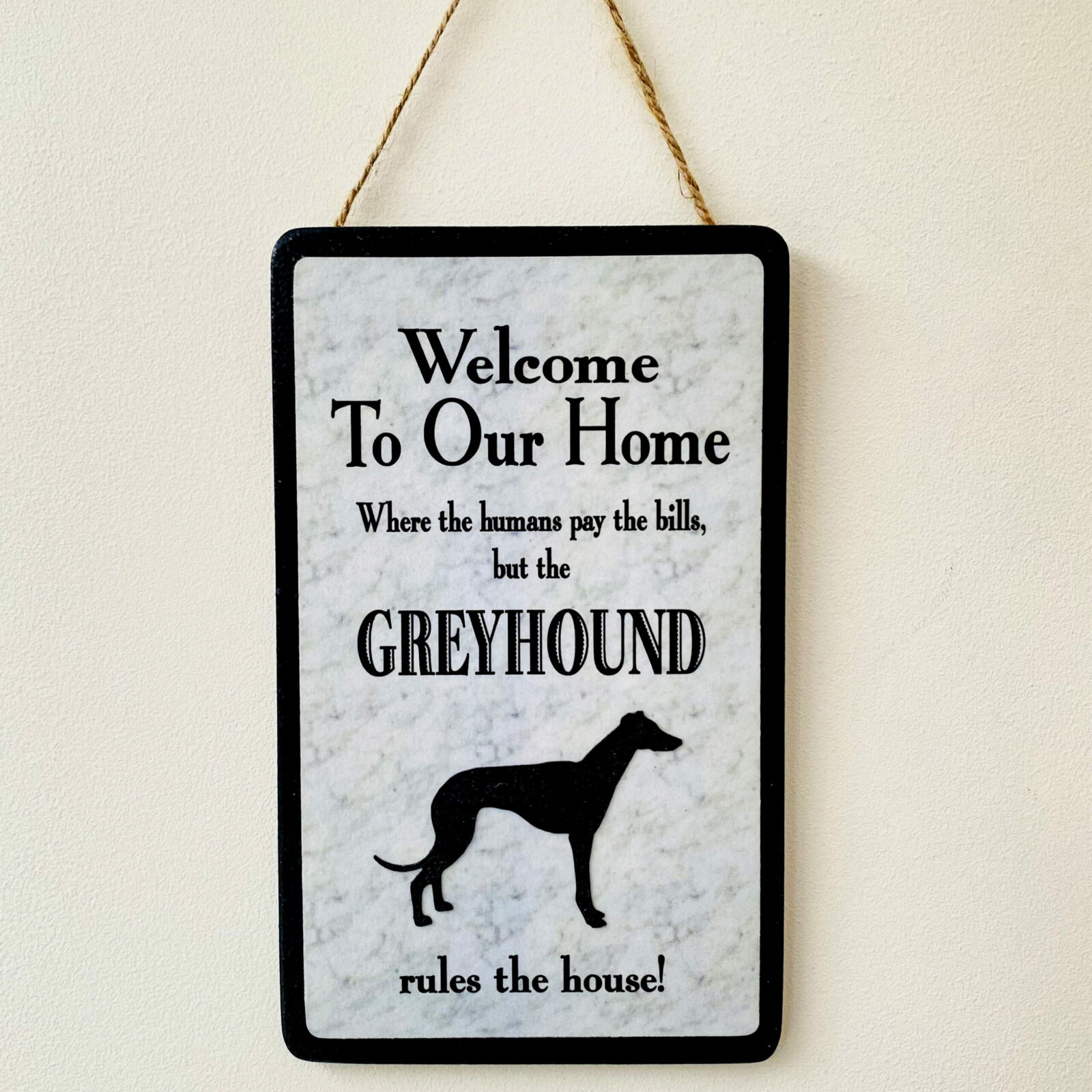 Greyhound Welcome Plaque