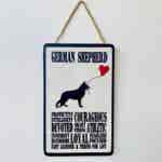 German Shepherd Typography Plaque