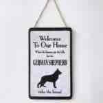 German Shepherd Welcome Plaque