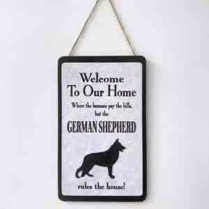 German Shepherd Welcome Plaque