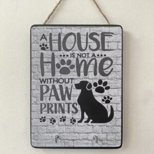 Double Hook Key/Small Dog Lead Hanger (black dog)