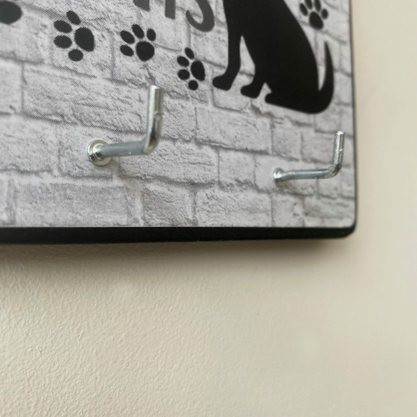 Double Hook Key/Small Dog Lead Hanger (black dog) - Image 3