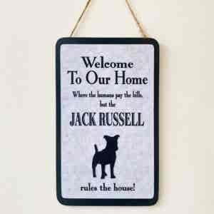 Jack Russell Welcome Plaque
