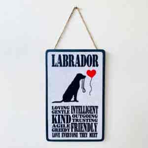 Labrador Typography Plaque