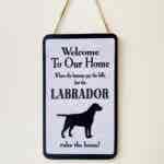 Labrador Welcome Plaque
