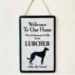 Lurcher Welcome Plaque