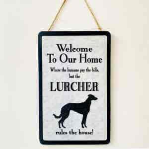 Lurcher Welcome Plaque