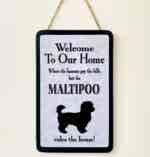 Maltipoo Welcome Plaque