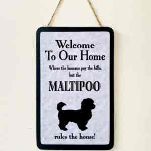 Maltipoo Welcome Plaque