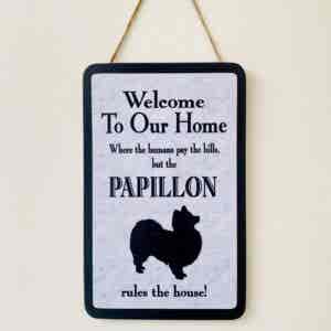 Papillon Welcome Plaque