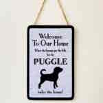 Puggle Welcome Plaque