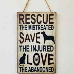 Rescue The Mistreated.....Plaque (beige)