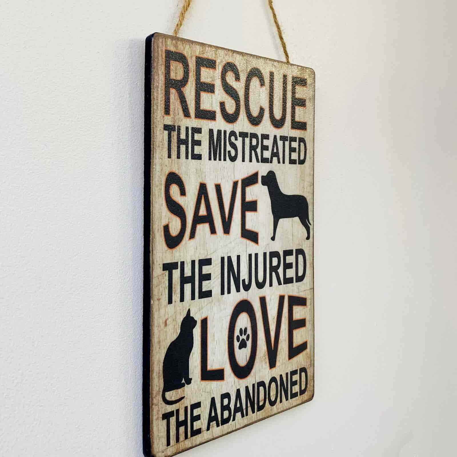 Rescue The Mistreated.....Plaque (beige) - Image 2