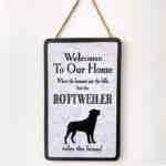 Rottweiler Welcome Plaque