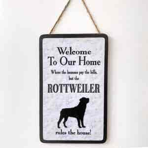 Rottweiler Welcome Plaque