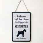 Schnauzer Welcome Plaque
