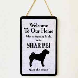 Shar Pei Welcome Plaque