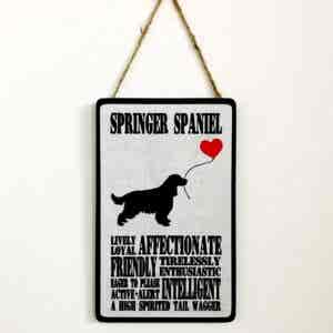 Springer Spaniel Typography Plaque