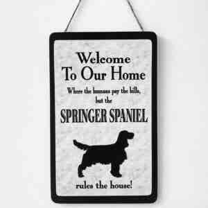 Springer Spaniel Welcome Plaque