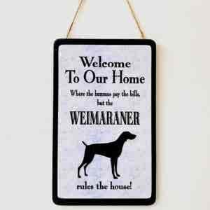 Weimaraner Welcome Plaque